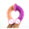 Большой фаллоимитатор с присоской, три цвета, 20 х 5.2 см photo 5