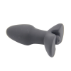 Черный силиконовый анальный вибратор photo 4