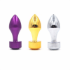 Металлические анальные пробки 3-х цветов photo 2