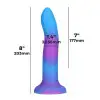 Фалоімітатор, що світиться в темряві, ADDICTION Rave 8″ Glow in the Dark Dildo Blue Purple, 20,3 см photo 4