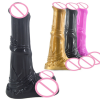 Огромный фаллоимитатор Artificia, цвета черный, фиолетовый, золотой photo 2