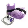 Наручники з металевою анальною пробкою Art of Sex Handcuffs with Metal Anal Plug size M Purple photo 3