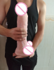 Огромный реалистичный фаллоимитатор, цвет телесный, 37 см photo 2