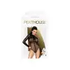 Боді Penthouse Spicy Whisper XL Black, імітація топу з довгими рукавами, закрите декольте photo 3