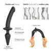 Анальная пробка с дилдо 2в1 Strap-On-Me SWITCH PLUG-IN DILDO Black XXL, диаметр 5,2/3,9 см photo 2