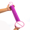 Гибкий фаллоимитатор FAAK, фиолетовый, 39.5х5.6 см photo 4
