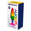 Силіконова анальна пробка Wooomy Hiperloo Silicone Rainbow Plug M, діаметр 2,9 см, довжина 11 см photo 3