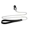 Силіконова анальна пробка Art of Sex Metal Anal Plug with Leash size M з повідцем Black photo 2