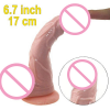 Реалистичная Большой Дилдо Водонепроницаемый с Вибрацией, 7 дюймов photo 3