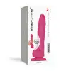 Реалистичный фаллоимитатор Strap-On-Me Sliding Skin Realistic Dildo Fuchsia - M, эффект подвижной photo 6