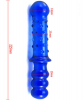 Синий стеклянный фаллоимитатор Butt Plug 225*33 мм photo 3