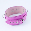 Розовый кожаный ошейник photo 4