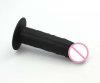 Черный силиконовый фаллоимитатор, 145 * 35 мм  photo 2