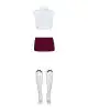 Еротичний костюм студентки Obsessive Student 4 pcs costume S/M, топ, спідниця, стринги, гольфи photo 4
