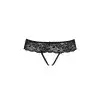 Кружевные стринги с доступом Senia Thong black L/XL - Passion photo 5