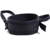Черный мягкий ошейник с поводком для БДСМ photo 3