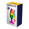Силіконова анальна пробка Wooomy Hiperloo Silicone Rainbow Plug S, діаметр 2,4 см, довжина 9 см photo 3