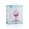 Рожева анальна пробка зі скла Gildo Pink Glass Buttplug No. 27 photo 4