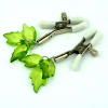 Зажимы из нержавеющей стали с листьями photo 3