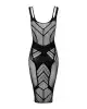 Полупрозрачное платье миди Obsessive D609 dress S/M/L, black photo 4