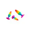 Силіконова анальна пробка Wooomy Hiperloo Silicone Rainbow Plug M, діаметр 2,9 см, довжина 11 см photo 5