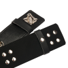М'які чорні шкіряні наручники із замками photo 4