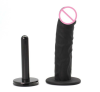 Черный страпон с силиконовым фаллоимитатором, 130*35 мм photo 6