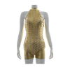 Латексный эротический костюм золотого цвета photo 2