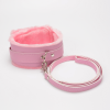 Розовый мягкий ошейник FINON с поводком photo 5