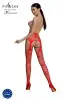 Эротические колготки-бодистокинг Passion ECO S001 red, с доступом, декор бабочки, подвязки photo 2