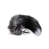 Металева анальна пробка Лісій хвіст Alive Black And White Fox Tail M, діаметр 3,4 см photo 3
