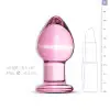 Рожева анальна пробка зі скла Gildo Pink Glass Buttplug No. 27 photo 2
