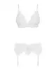 Кружевной комплект белья Obsessive 810-SEG-1 L/XL White, бюстгальтер, стринги, пояс для чулок photo 3