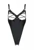 Боді з екошкіри Passion Celine Body 4XL/5XL black, з доступом, відкритий photo 3