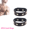 Кольца для пениса. Кожаный браслет. 2 шт. photo 2
