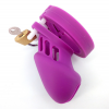 Фиолетовый силиконовый пояс верности с замком 6000 S Cock Cage J7-2-9 photo 2