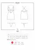 Сатиновий комплект для сну з мереживом Obsessive 828-CHE-1 chemise & thong S/M, чорний photo 5