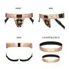 Трусики для страпона Strap-On-Me Leatherette Harness CURIOUS - HOLOGRAPHIC ROSE GOLD photo 2