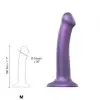 Насадка для страпону Strap-On-Me Mono Density Dildo Violet M, діам. 3,3 см, одношаровий силікон photo 2