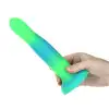 Фалоімітатор, що світиться в темряві, ADDICTION Rave 8″, Glow in the Dark Dildo Blue Green, 20,3 см photo 5
