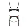 Комплект белья PERDITA SET black L/XL - Passion: стрэпы: лиф, стринги и пояс для чулок photo 4