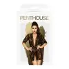 Комплект пеньюар с декором в виде роз и стрингами Penthouse - Sweet Retreat Black S/L photo 3