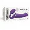 Безремінний страпон з вібрацією Strap-On-Me Vibrating Violet L, діам. 3,7 см, пульт ДК, регульований photo 5