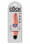 Вибромассажер King Cock 6 Vibr Stiffy Flesh, 17,8х4,2 см photo 3