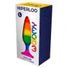 Силіконова анальна пробка Wooomy Hiperloo Silicone Rainbow Plug L, діаметр 3,9 см, довжина 13,1 см photo 3