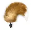 Силиконовая анальная пробка с хвостом из натурального меха Art of Sex size M Foxy fox photo 2