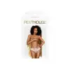 Трусики-бразиліана Penthouse Adore Me L/XL White, квіткове мереживо, тоненькі ремінці, бантики photo 3
