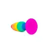 Силіконова анальна пробка Wooomy Hiperloo Silicone Rainbow Plug M, діаметр 2,9 см, довжина 11 см photo 2