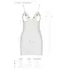 Сорочка з вирізами на грудях + стрінги LOVELIA CHEMISE white L/XL - Passion photo 7