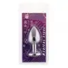 Анальная пробка утяжеленная, Silver Black Diamond, M  photo 2